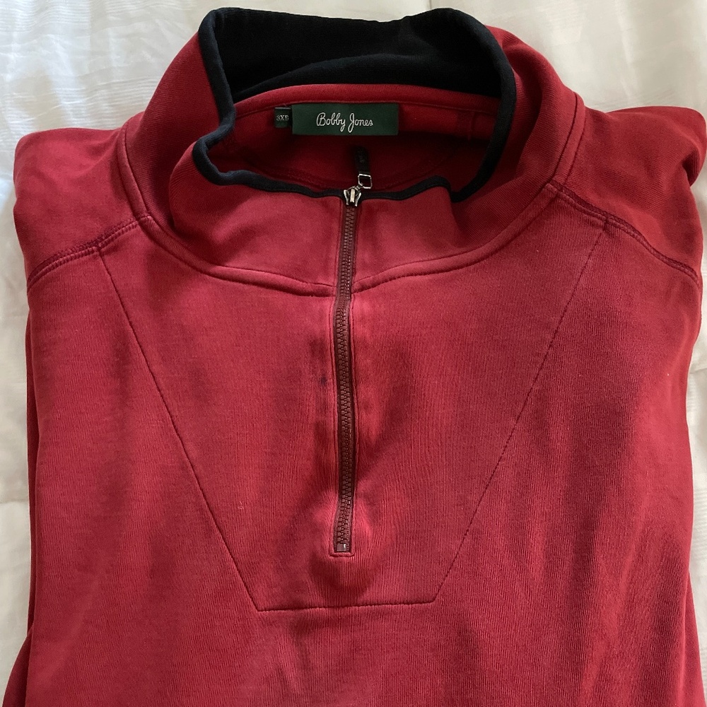 Bobby Jones - Burgundy 1/4 Zip Pullover Sweatshirt